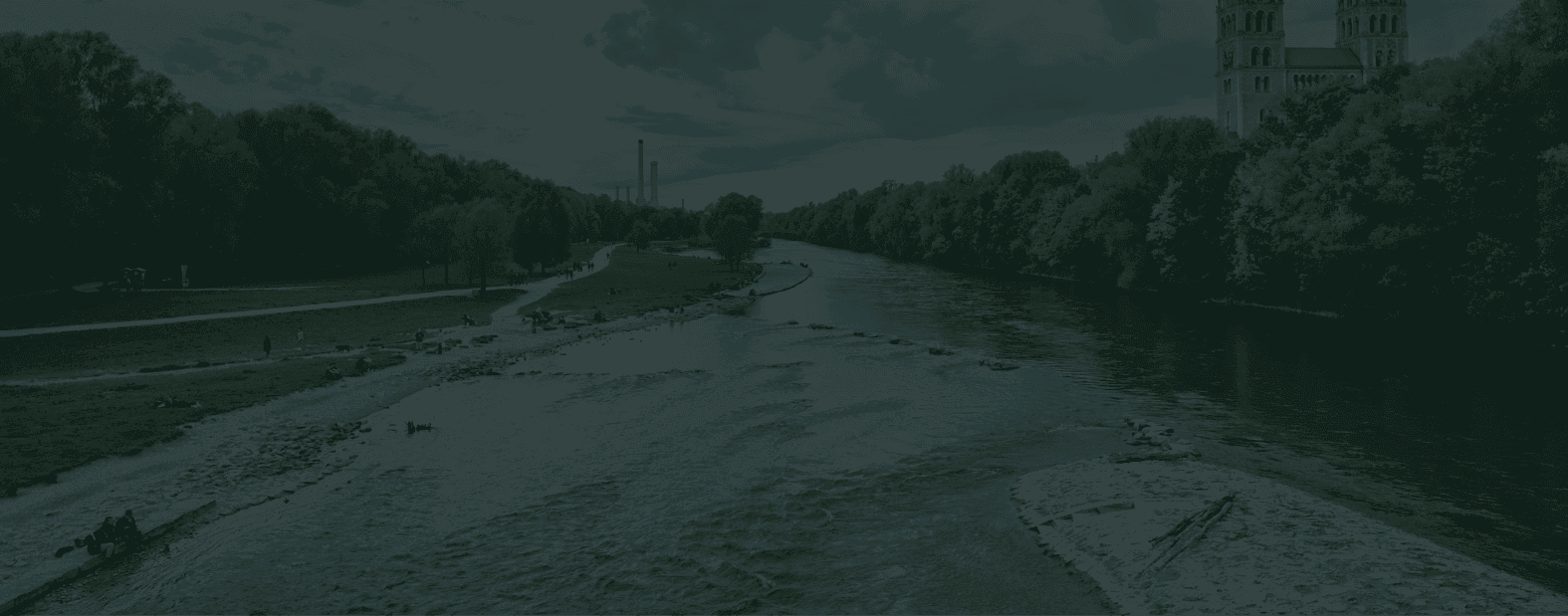 Foto des Flusses Isar